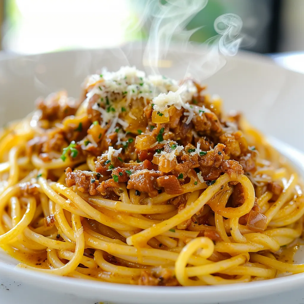 Spaghettis au curry savoureux