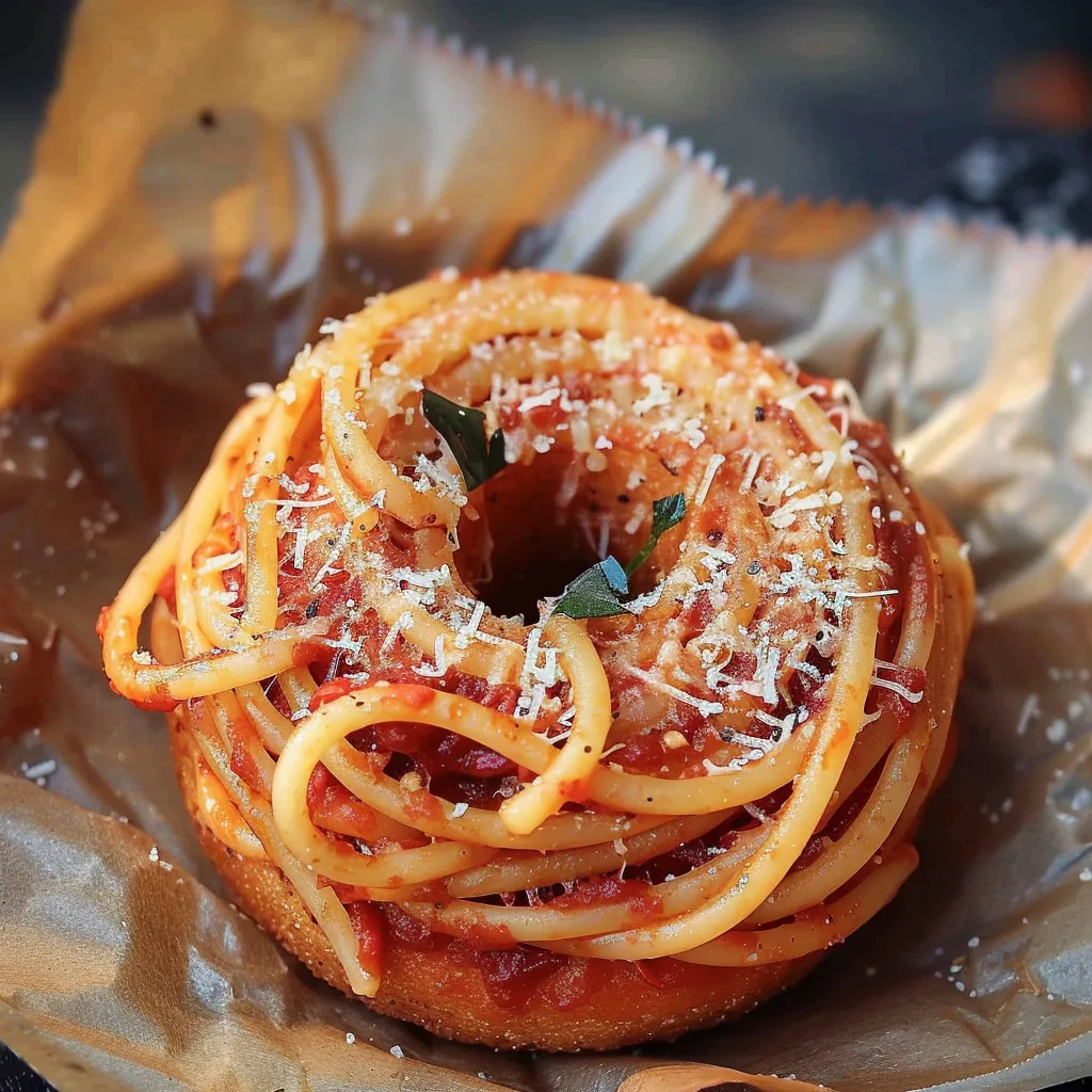 Donut de spaghetti unique