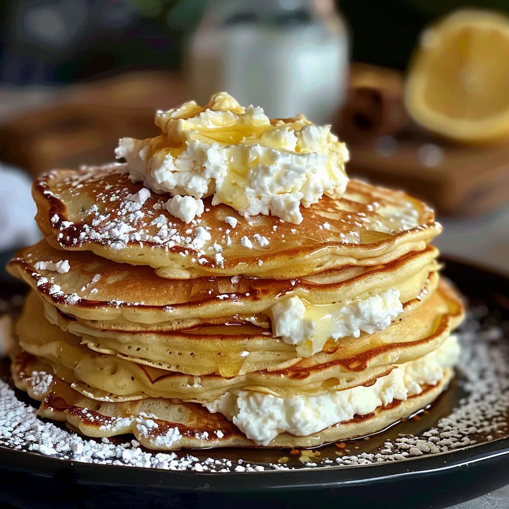 Pancakes au citron et ricotta