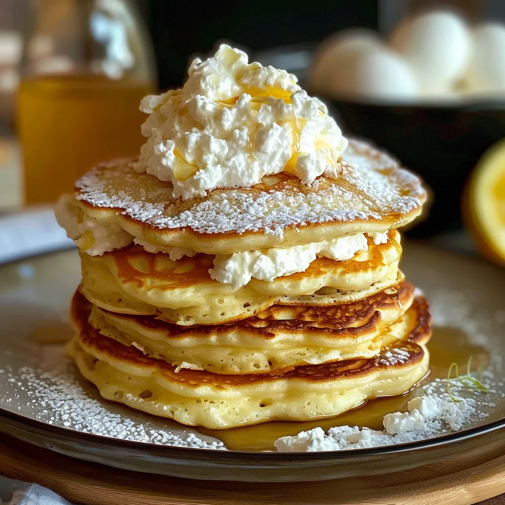 Découvrez comment préparer de délicieux pancakes moelleux au citron et ricotta