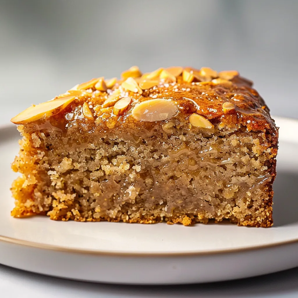 Un délicieux fondant à la banane et aux amandes