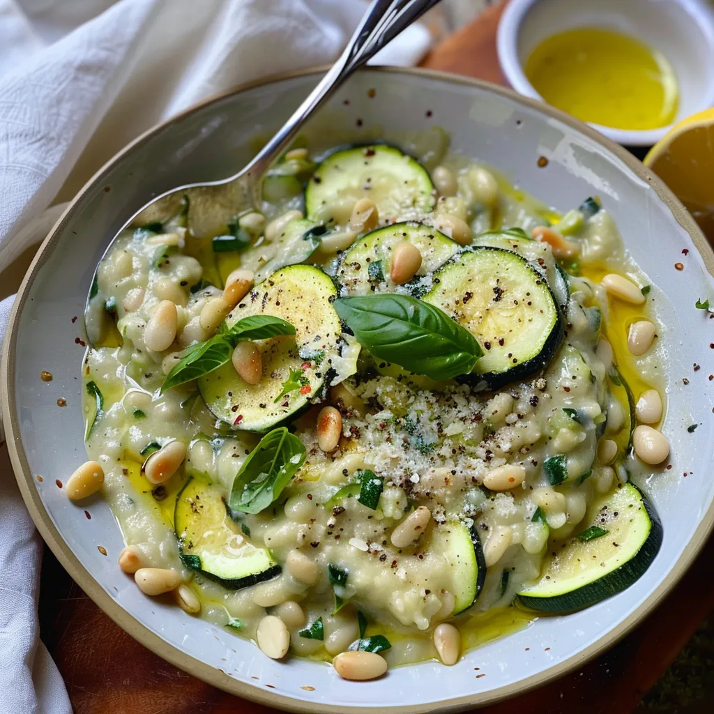 Crémeuse de courgettes et haricots blancs