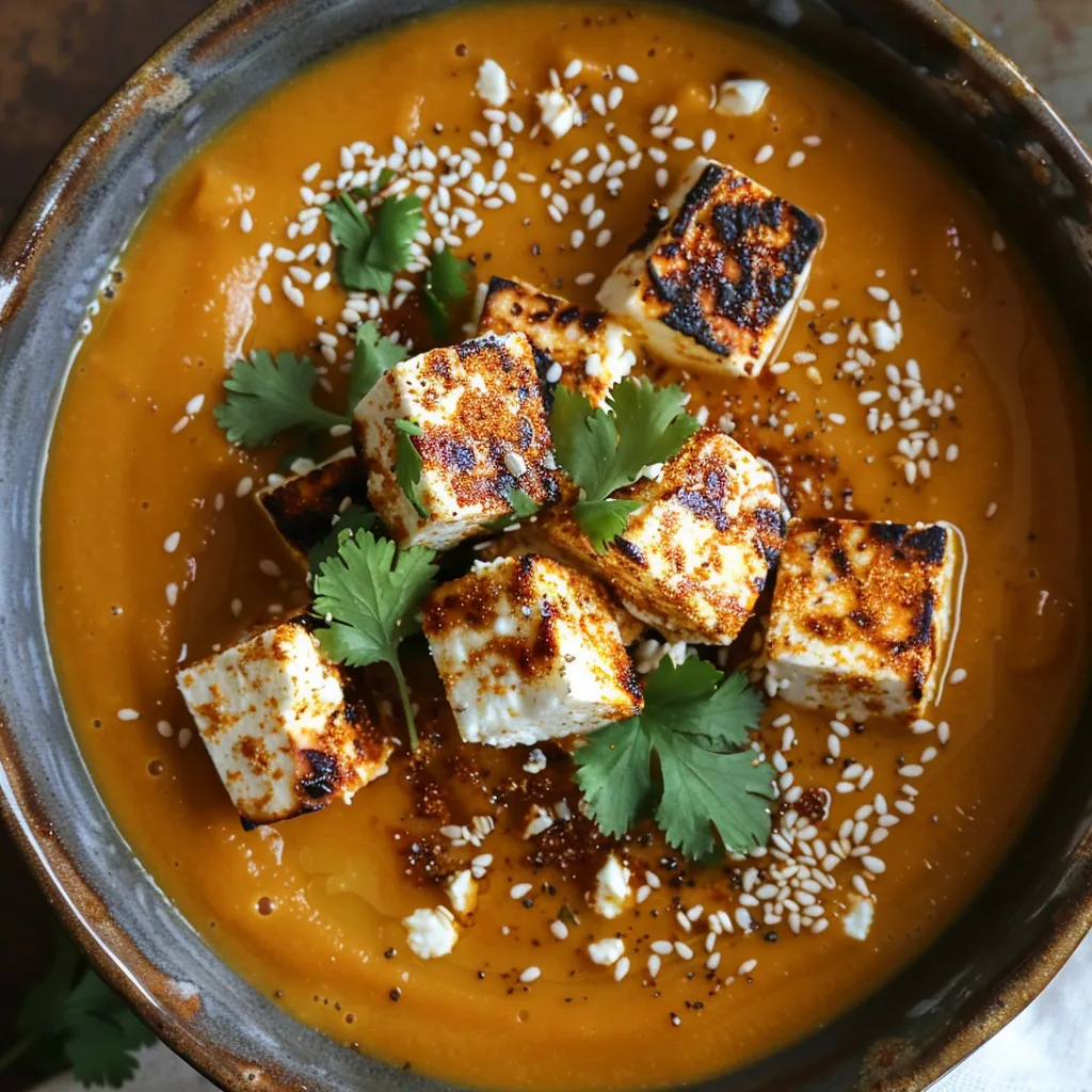 Velouté butternut feta grillée