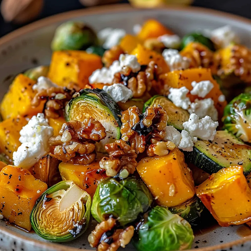 Légumes d'automne aux noix et chèvre