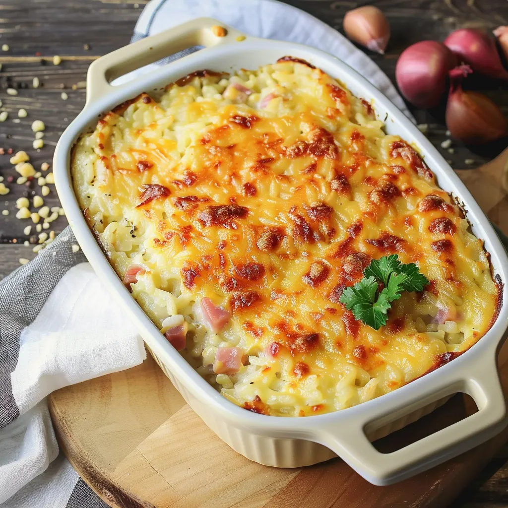 Préparez un délicieux gratin de riz avec une recette simple et rapide