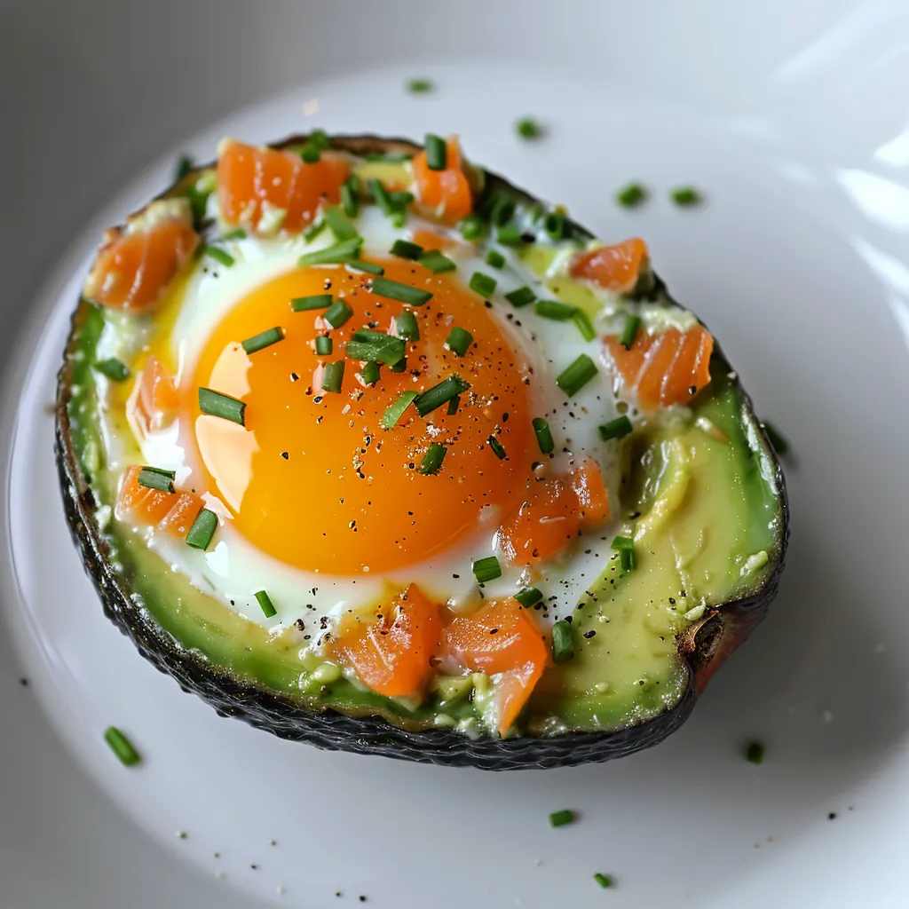 Oeuf cocotte avocat saumon