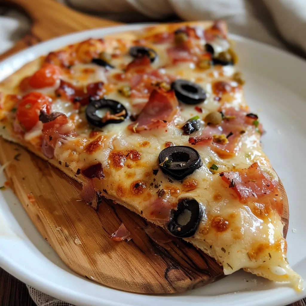 Pizza maison aux lardons