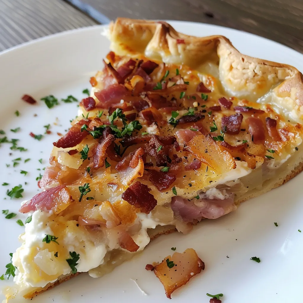 Flammekueche traditionnelle aux lardons