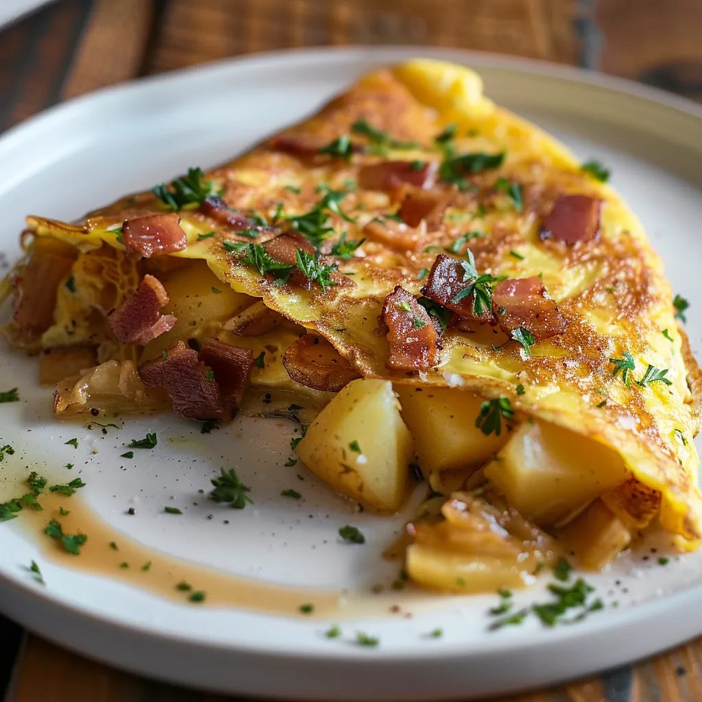 Omelette aux lardons savoyarde