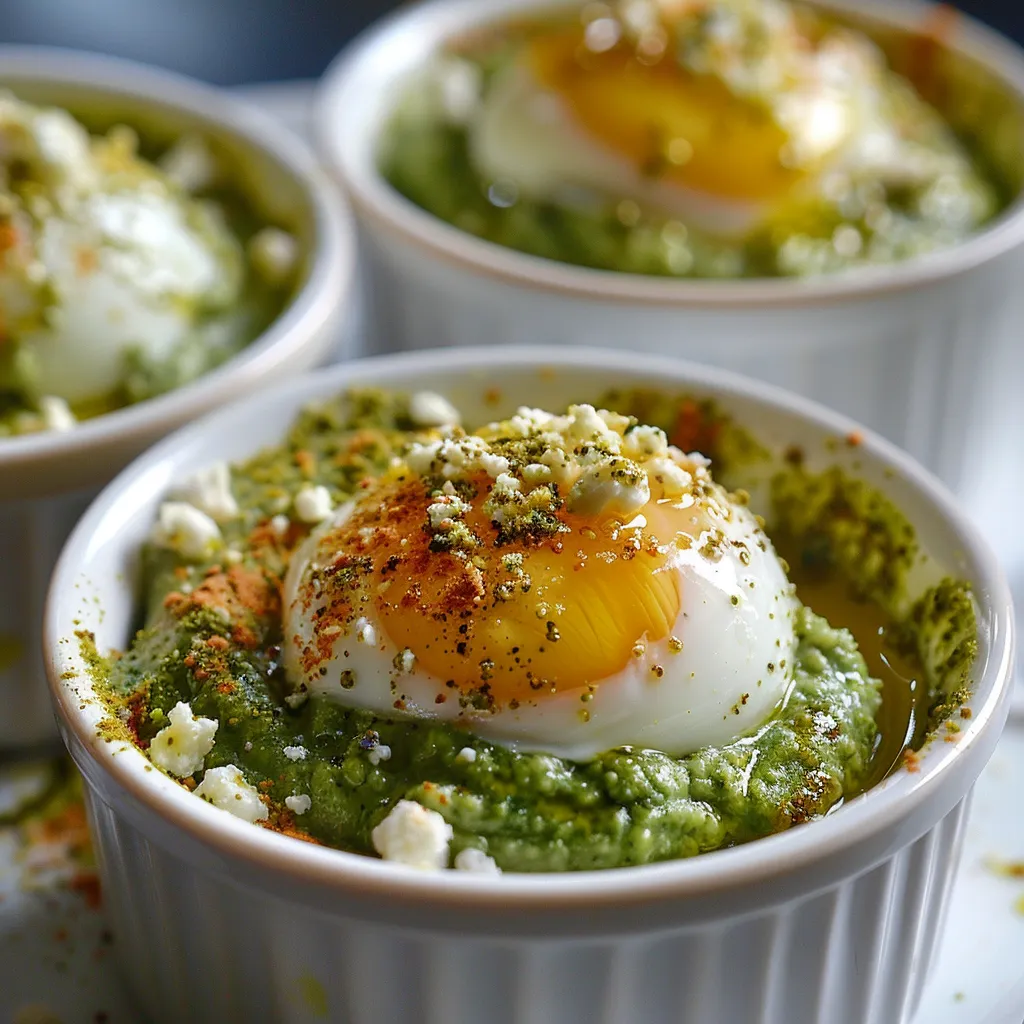 Oeuf cocotte brocoli roquefort