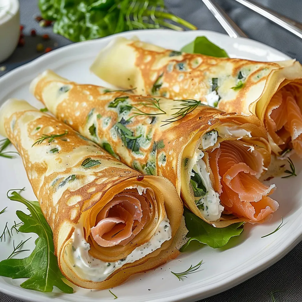 Crêpes bretonnes au saumon fumé