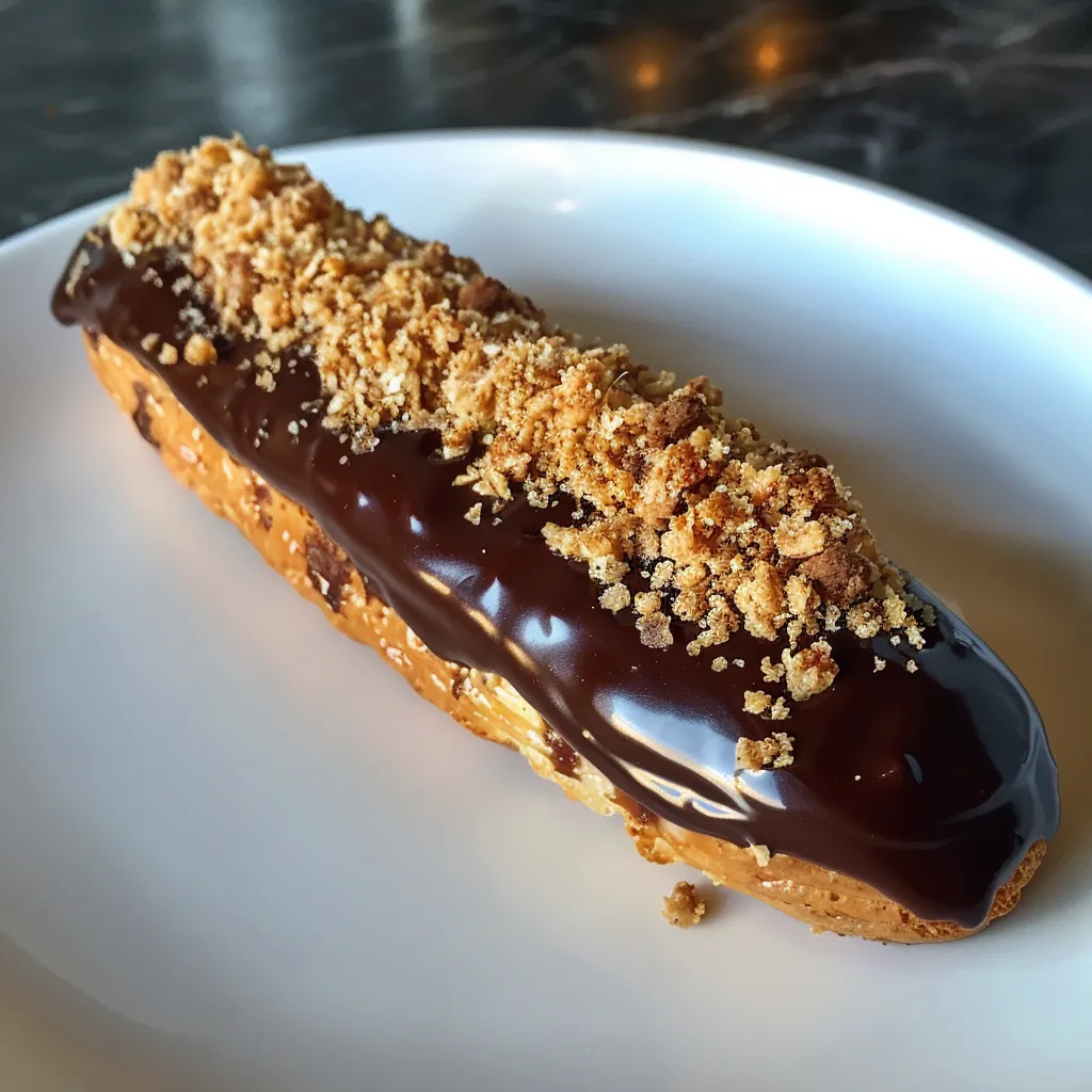 Éclairs au chocolat avec fondant maison