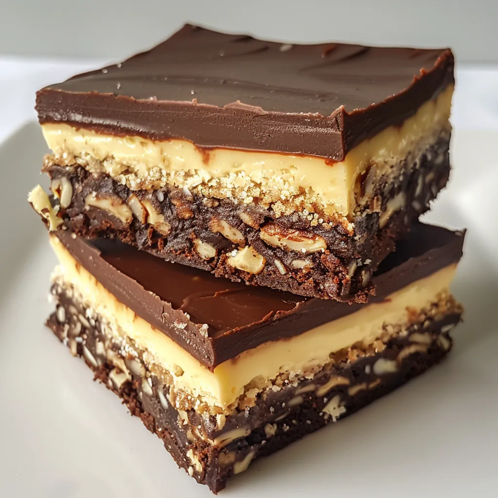 Barres Nanaimo fondantes chocolat