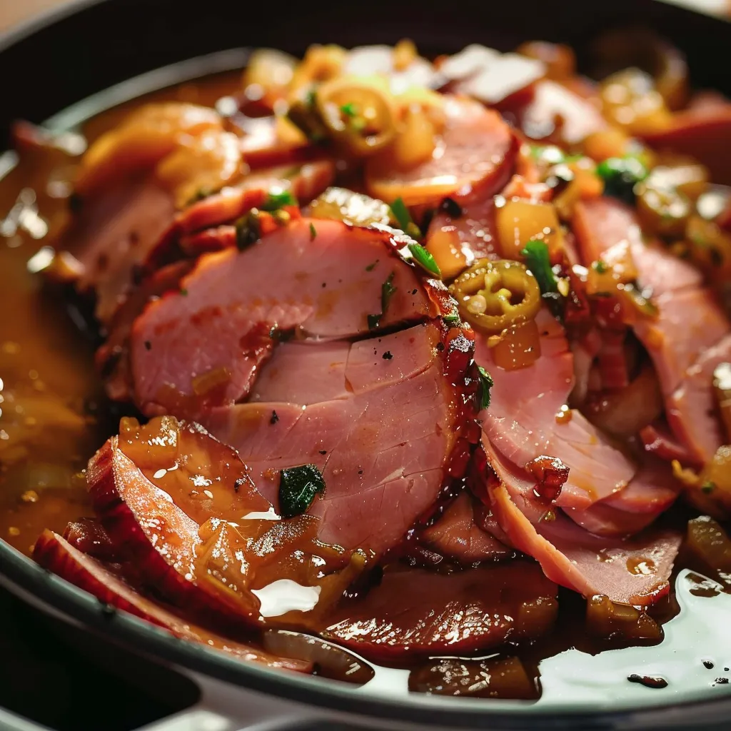 Jambon braisé à l'érable