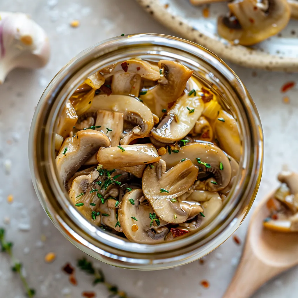 Pleurotes marinés aux saveurs fines