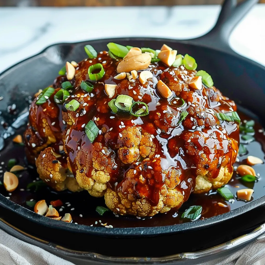 Chou-fleur sauce cacahuètes