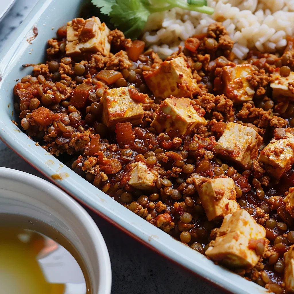 Sans-viande savoureux au tofu et lentilles