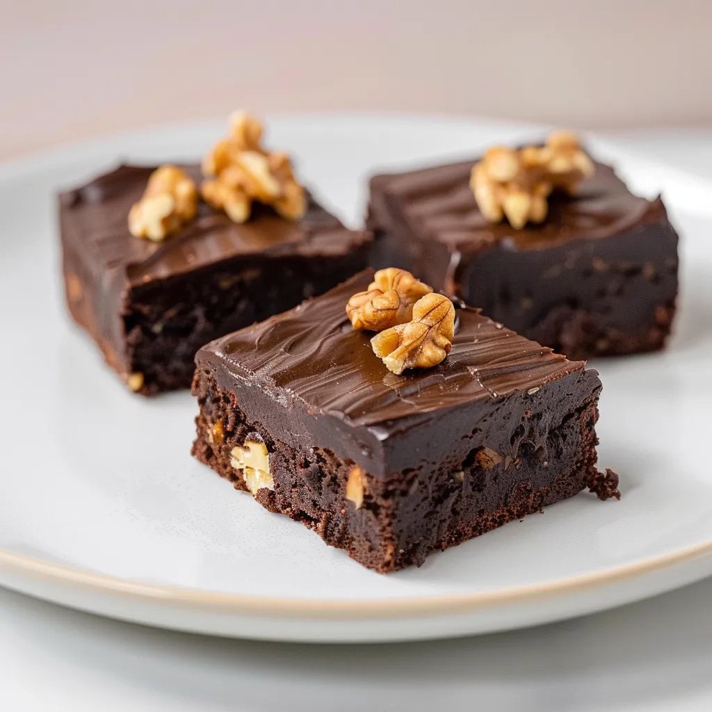 Carrés fondants au chocolat et noix