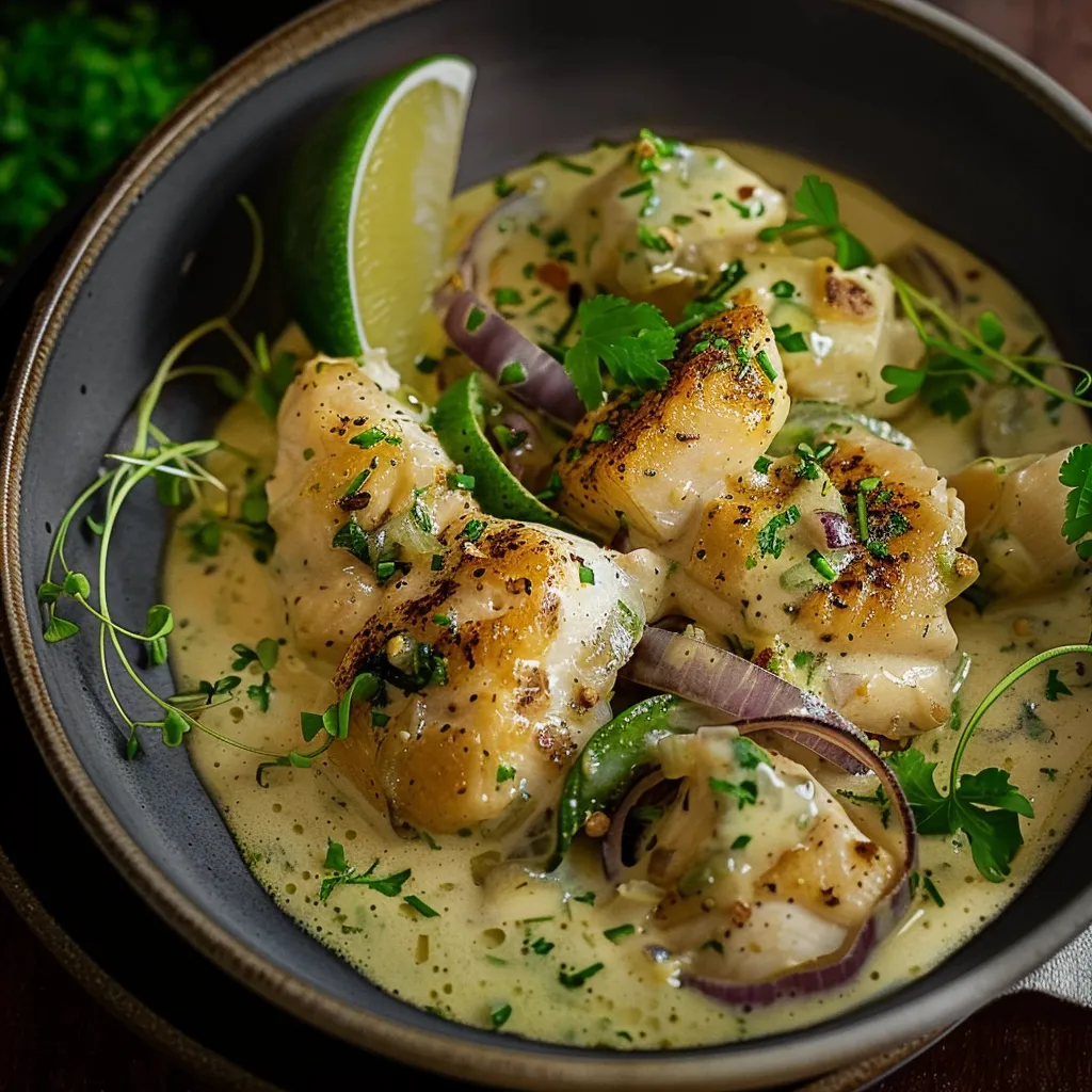 Cari vert au poulet parfumé