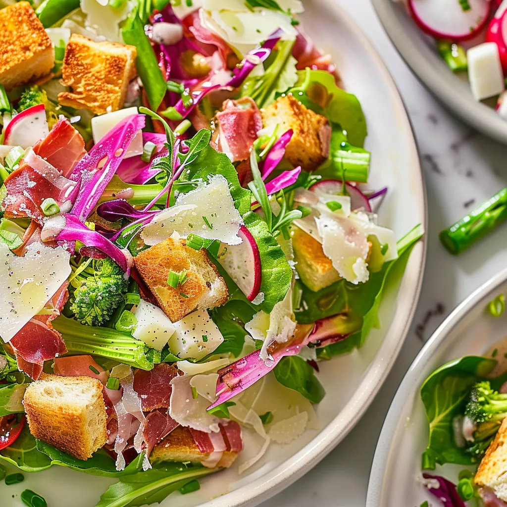 Salade César aux légumes frais