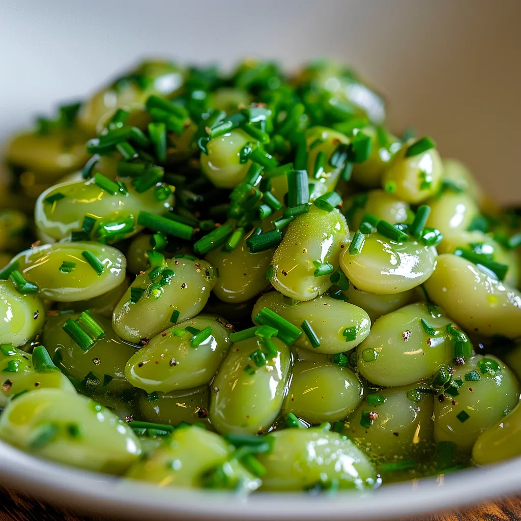 Salade gourganes et vinaigrette