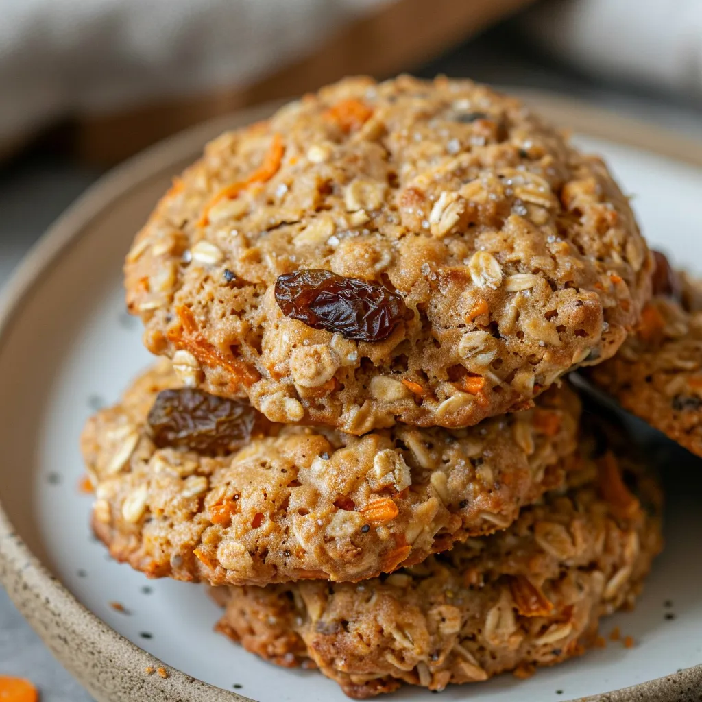 Biscuits savoureux au gruau et carottes