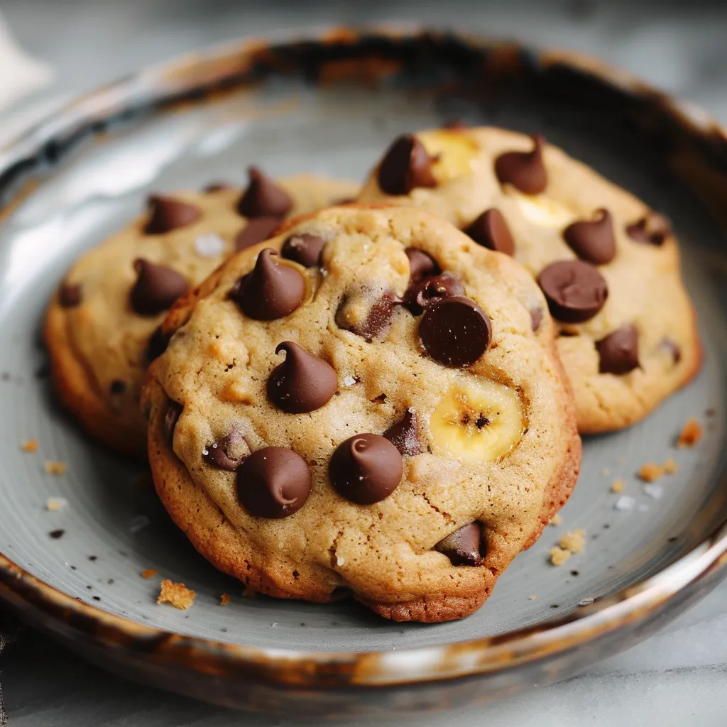 Biscuits bananes et chocolat