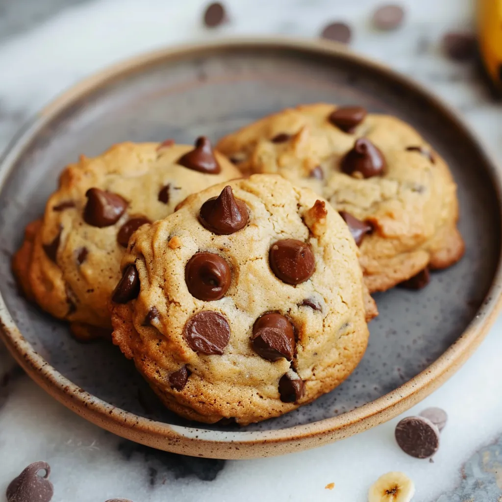 Biscuits moelleux aux bananes et chocolat