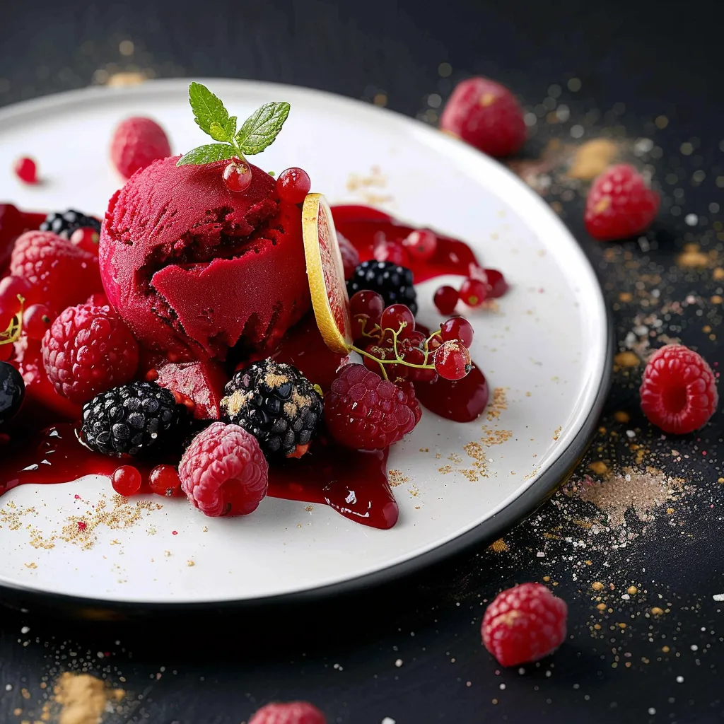 Sorbet fruits rouges maison