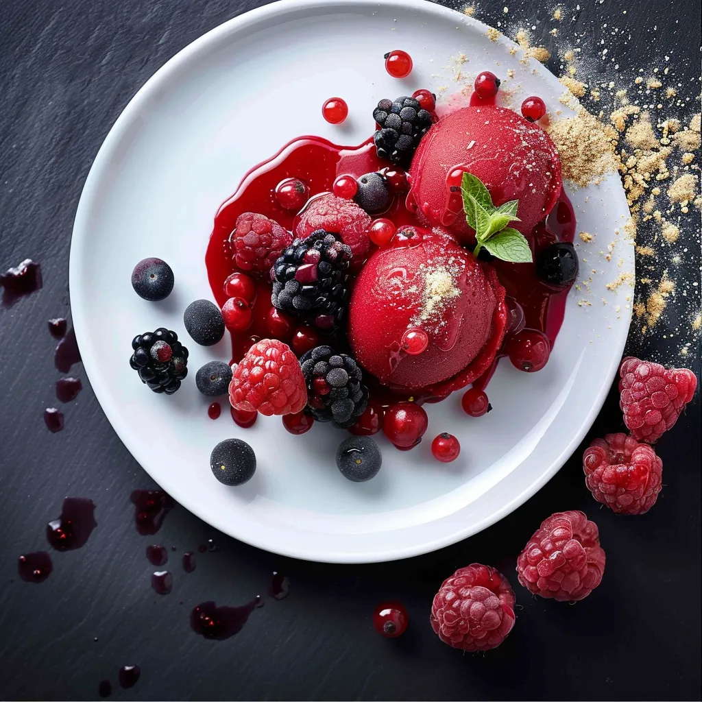 Préparez un délicieux sorbet aux fruits rouges