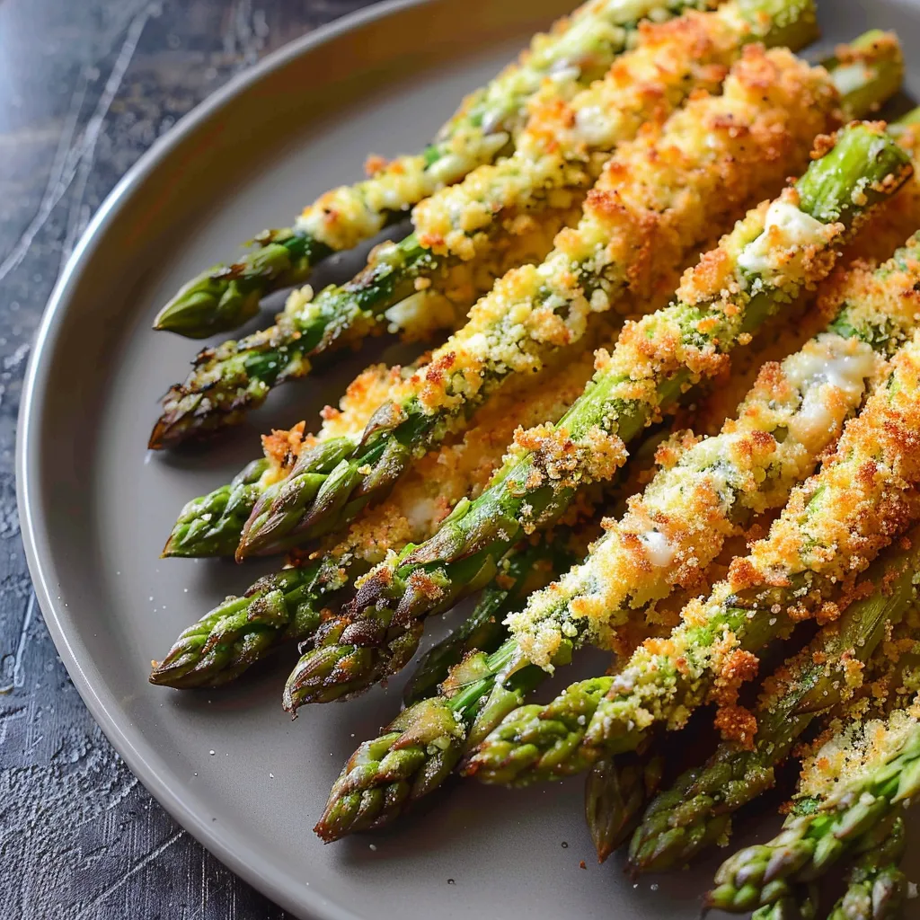 Asperges panées au parmesan