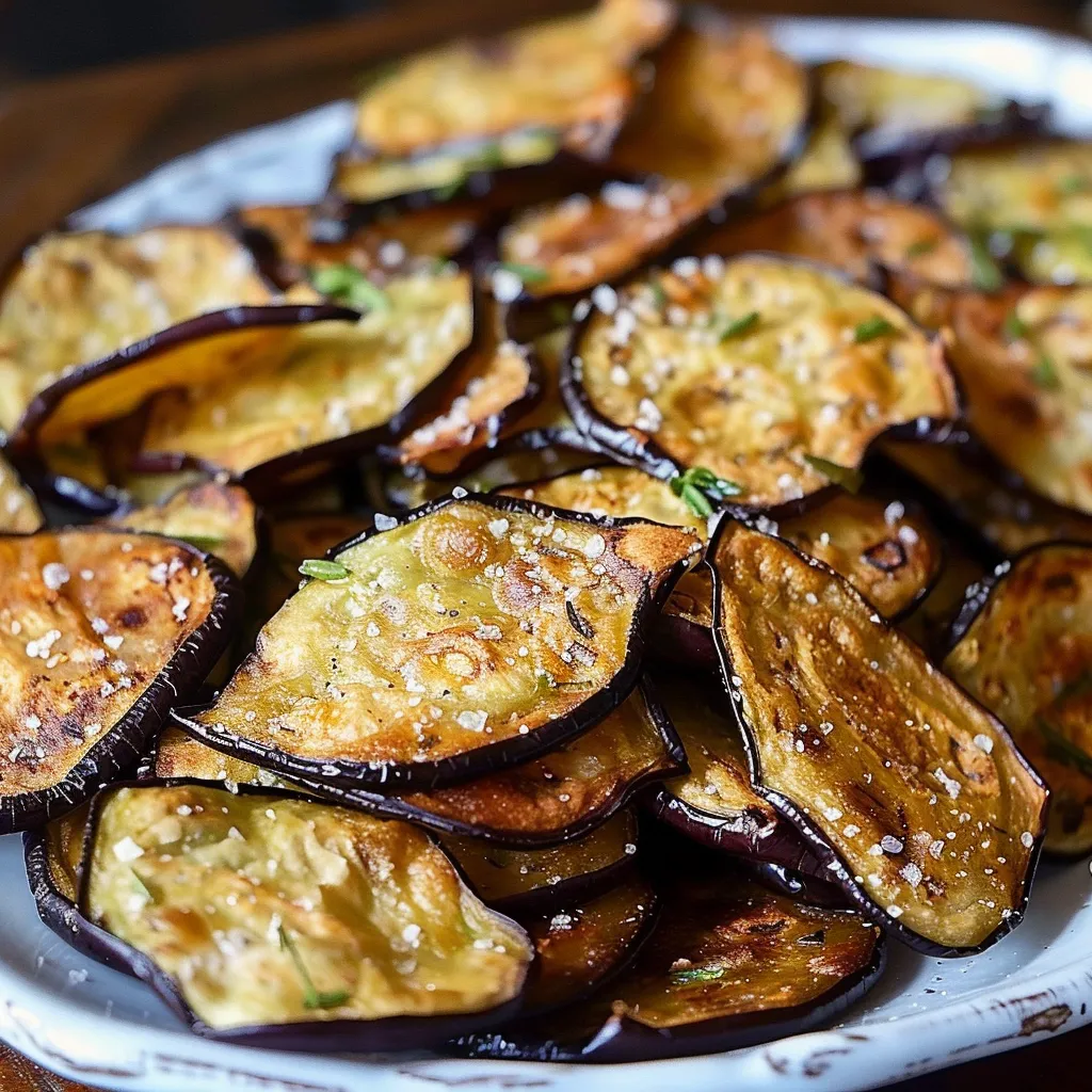 Chips d'aubergines croustillantes maison