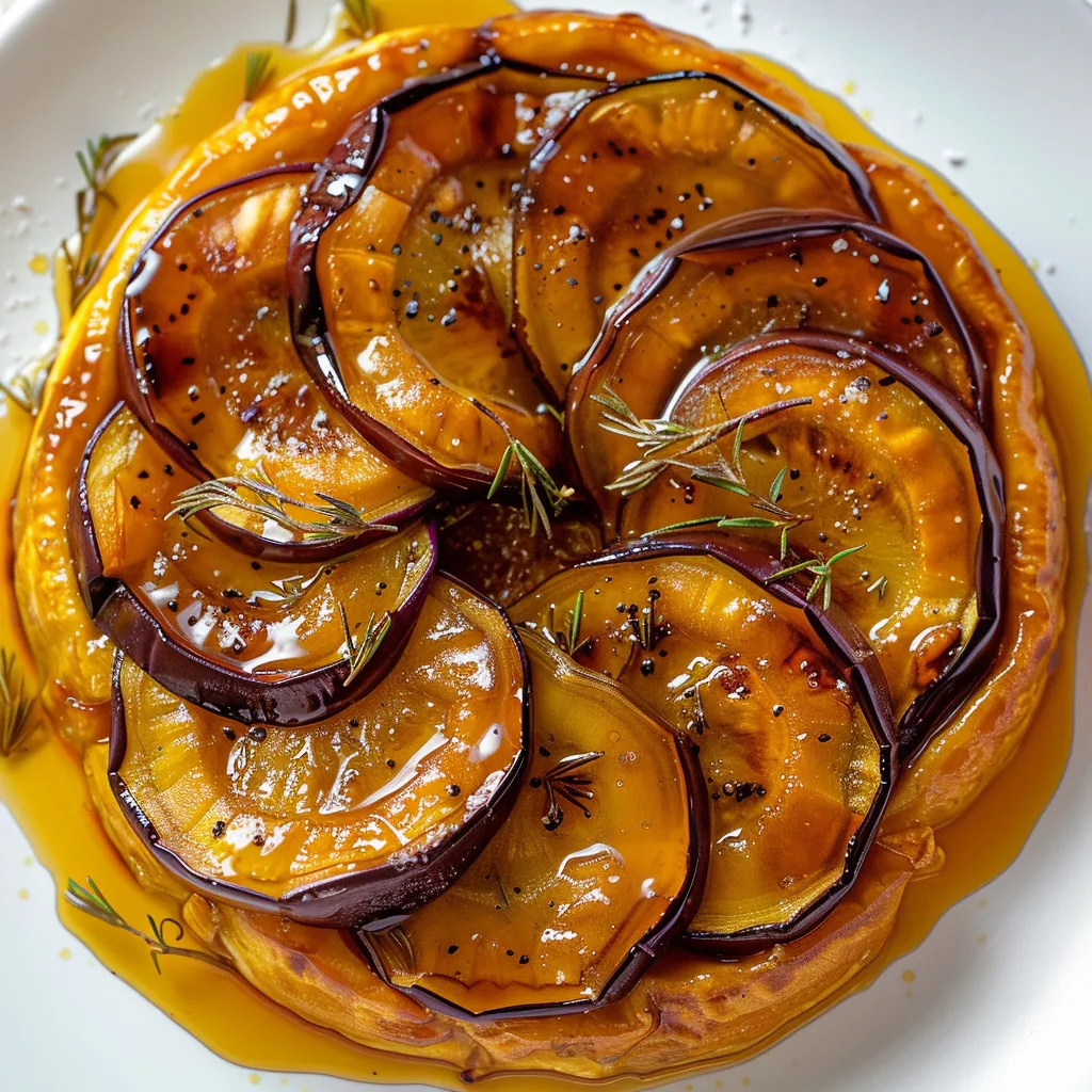 Tarte tatin aux aubergines
