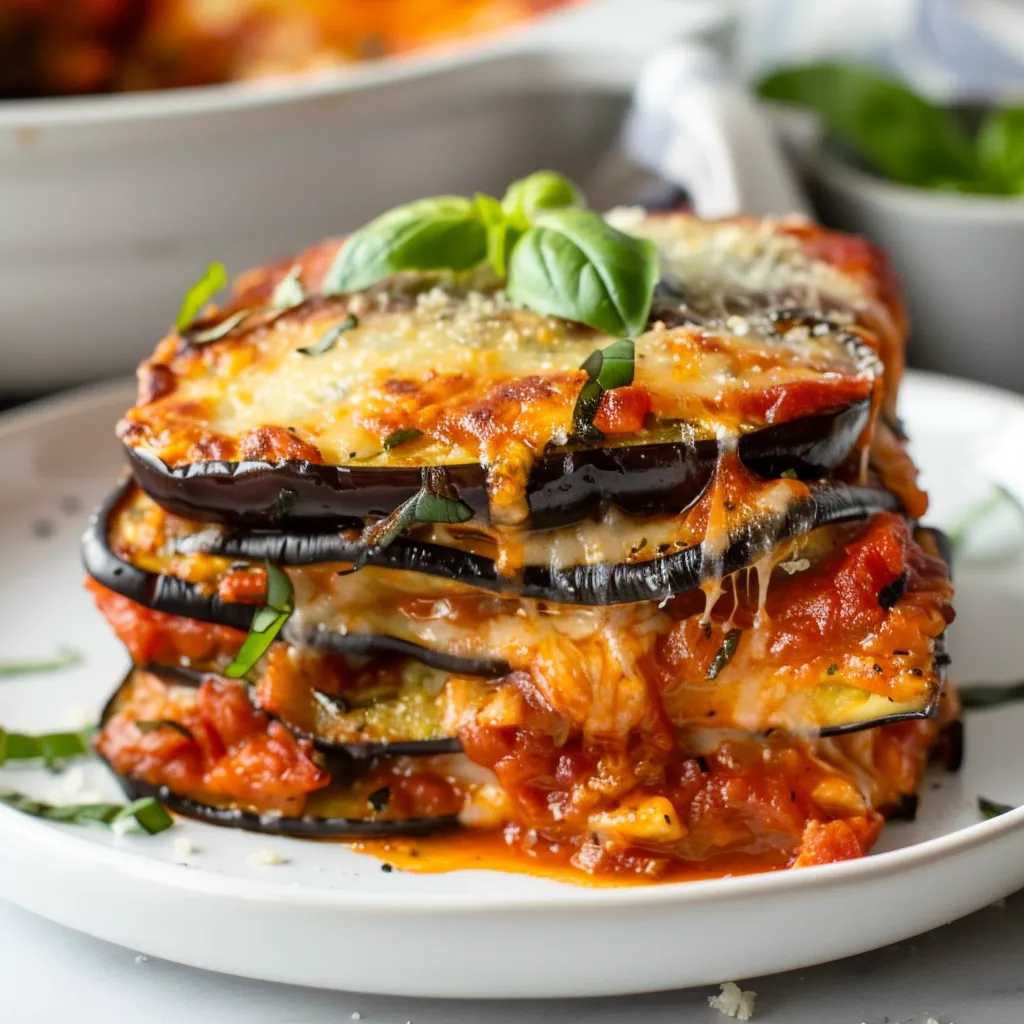 Parmigiana d'aubergines savoureuse
