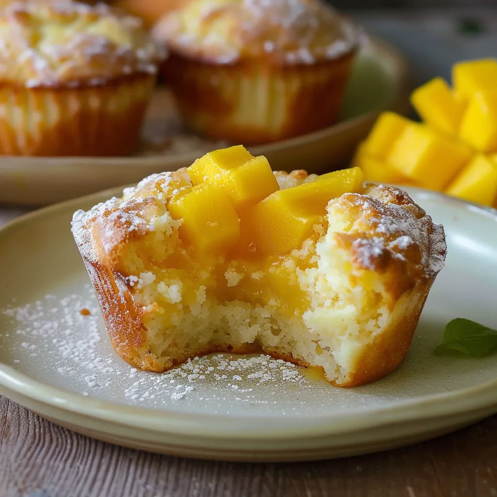 Muffins à la mangue moelleux et gourmands