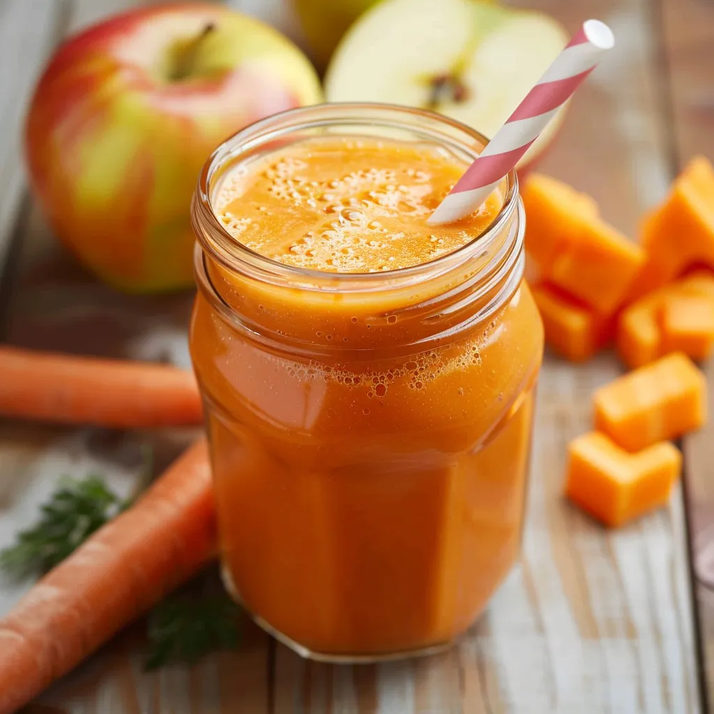 Délicieux smoothie détox pomme et carotte