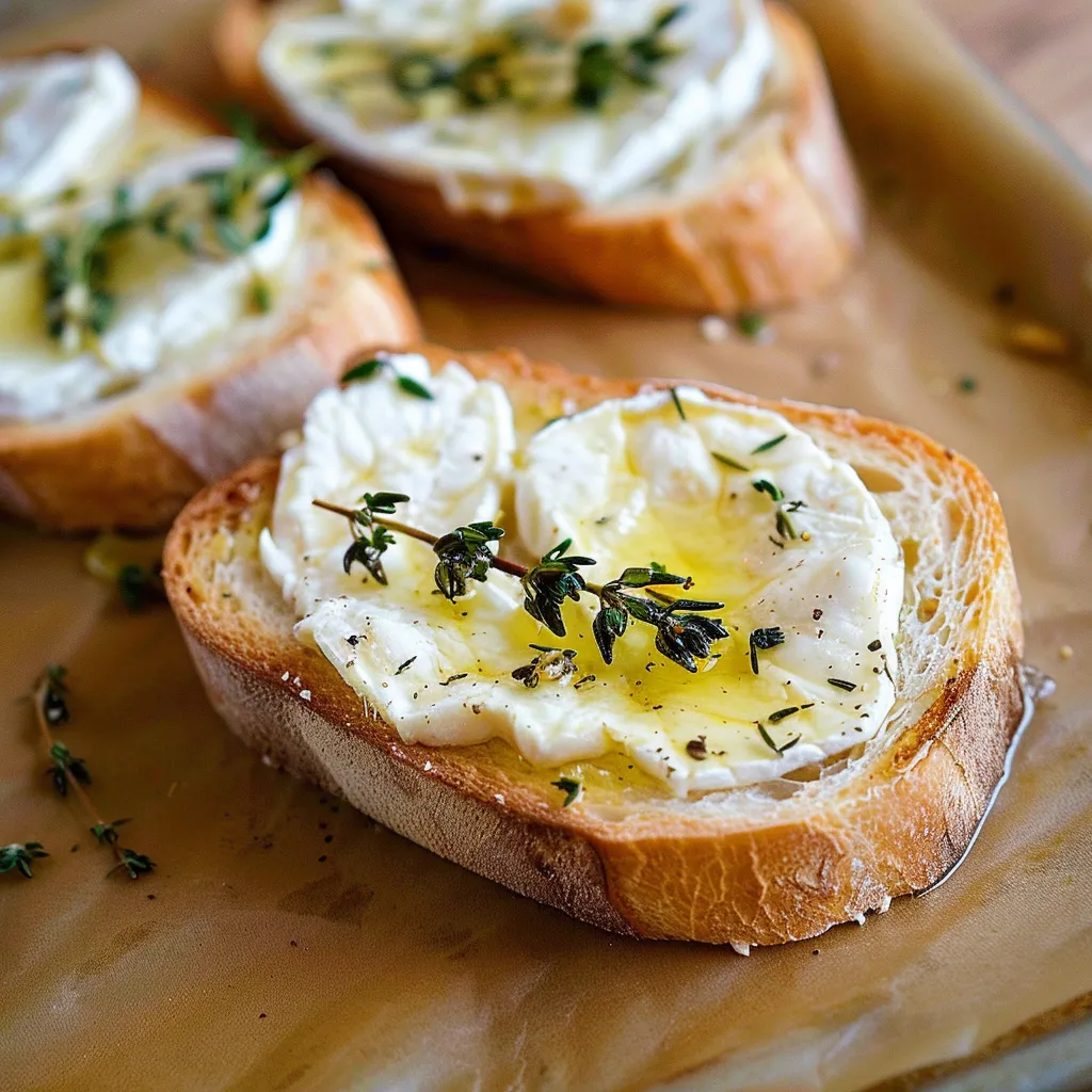 Tartines fondantes au chèvre et miel