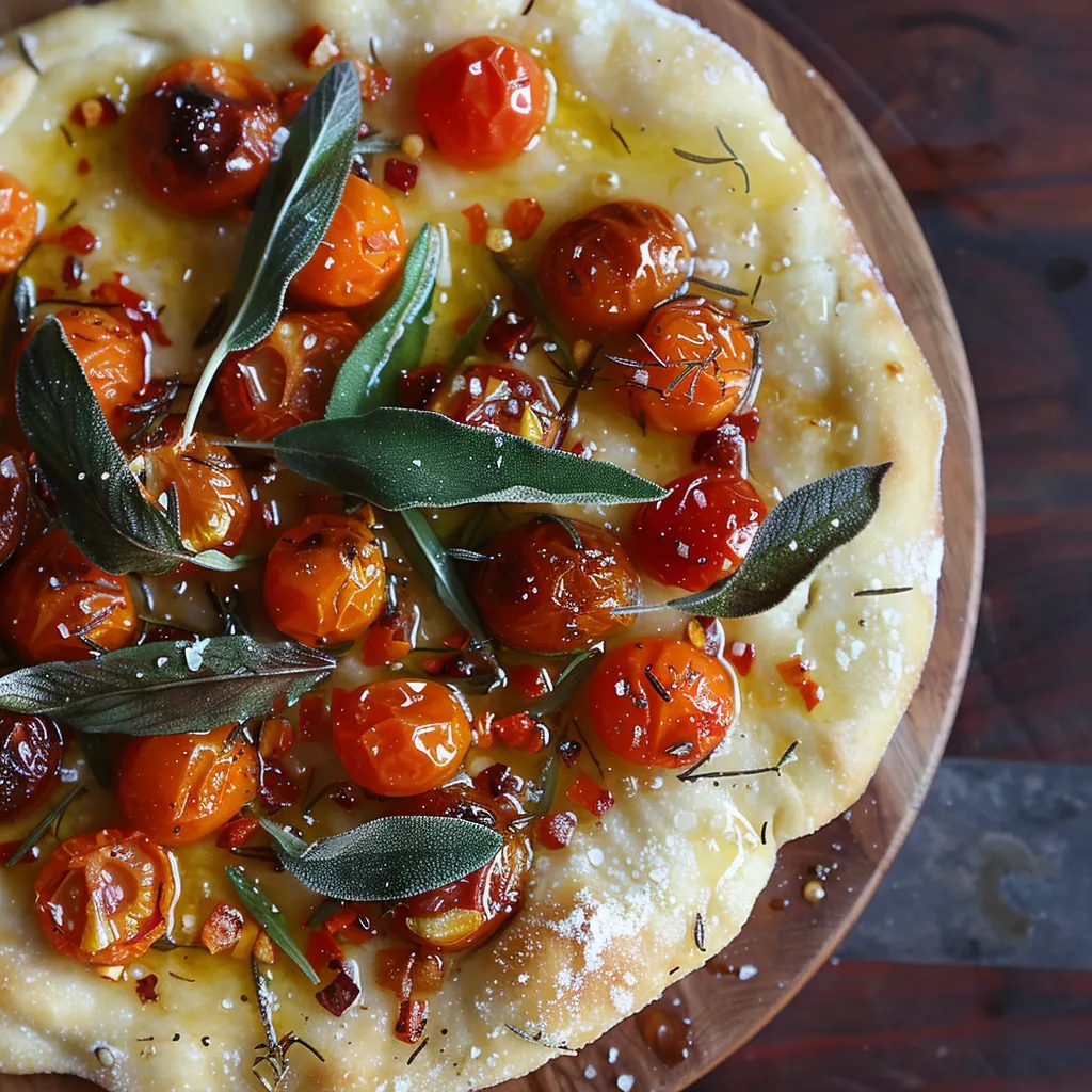 Focaccia tomates et ail confit
