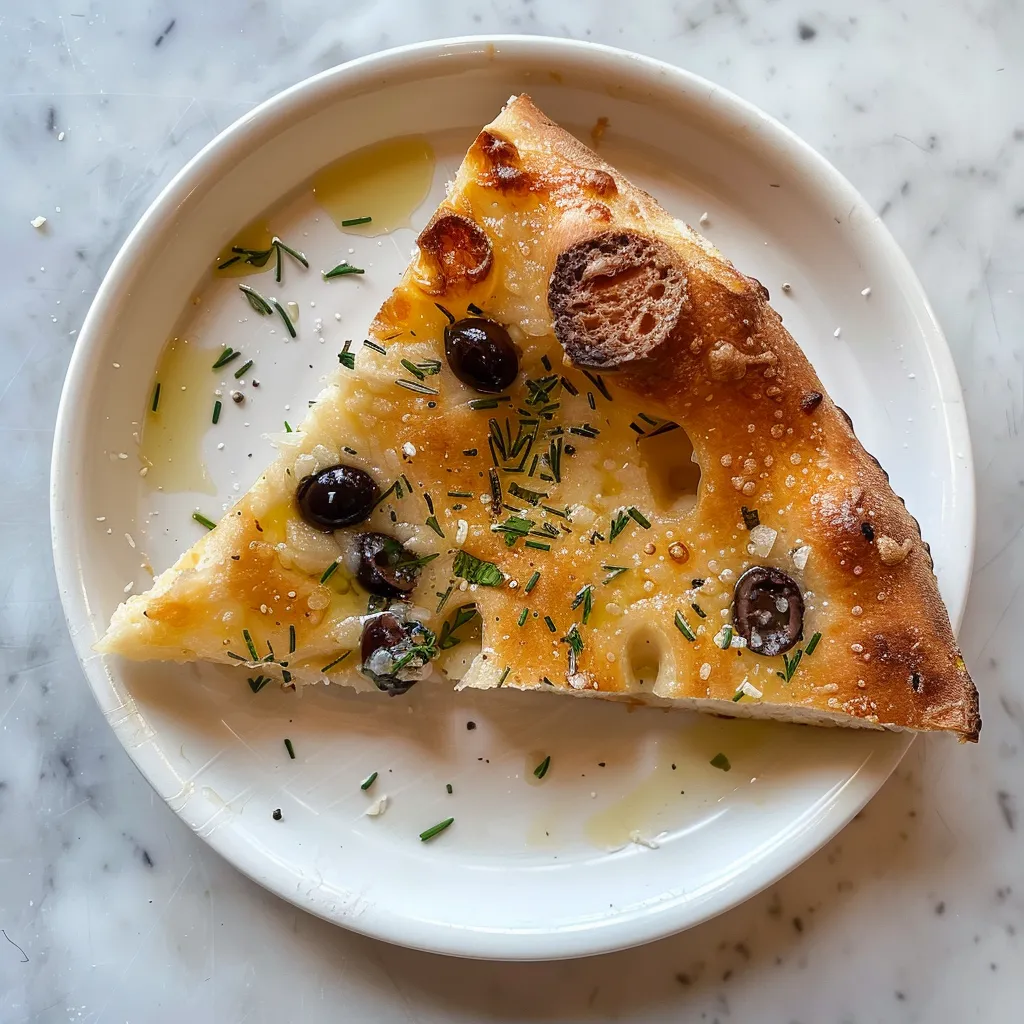 Focaccia aux olives et romarin