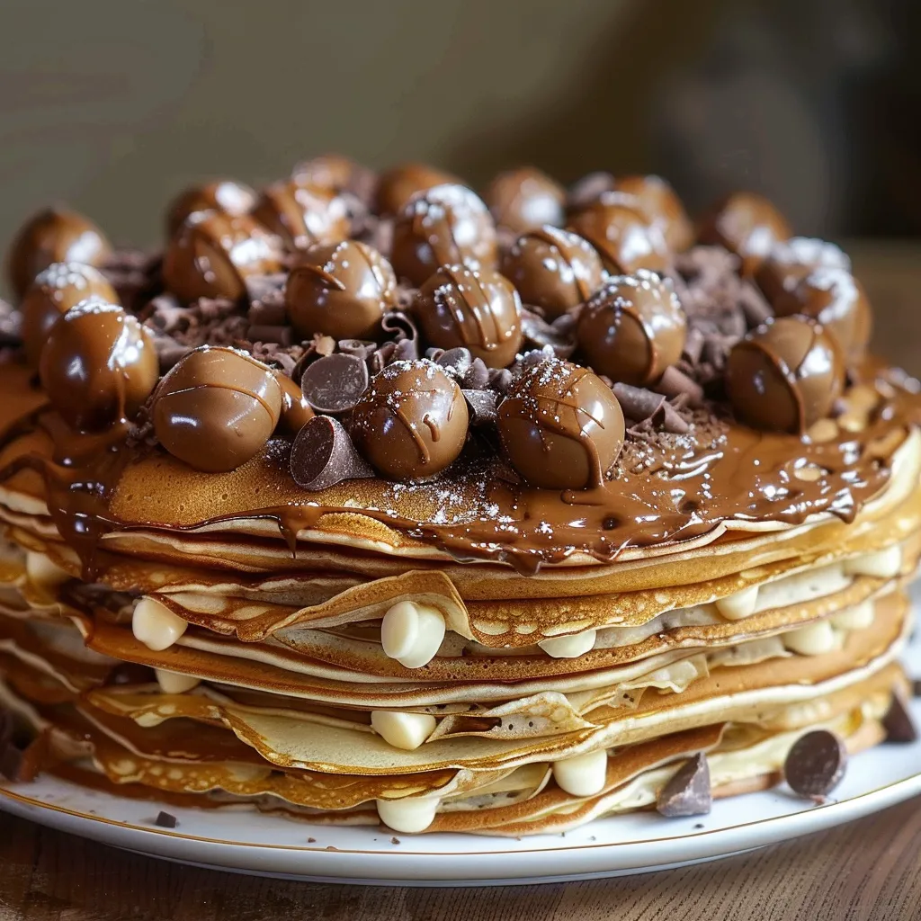 Gâteau de crêpes aux Maltesers sans cuisson