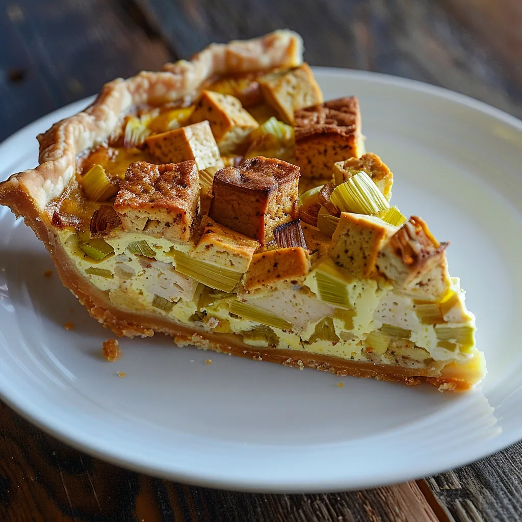 Quiche healthy tofu et poireau