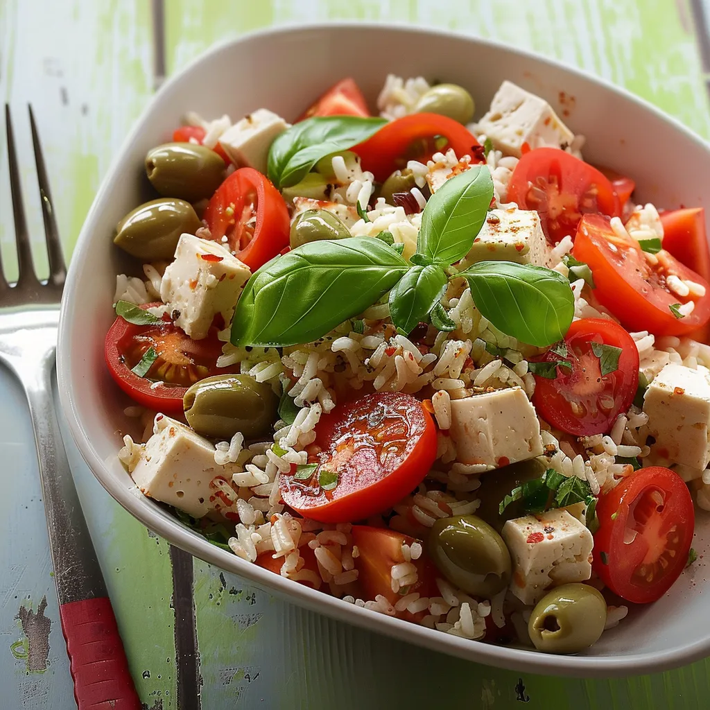 Salade de riz au tofu