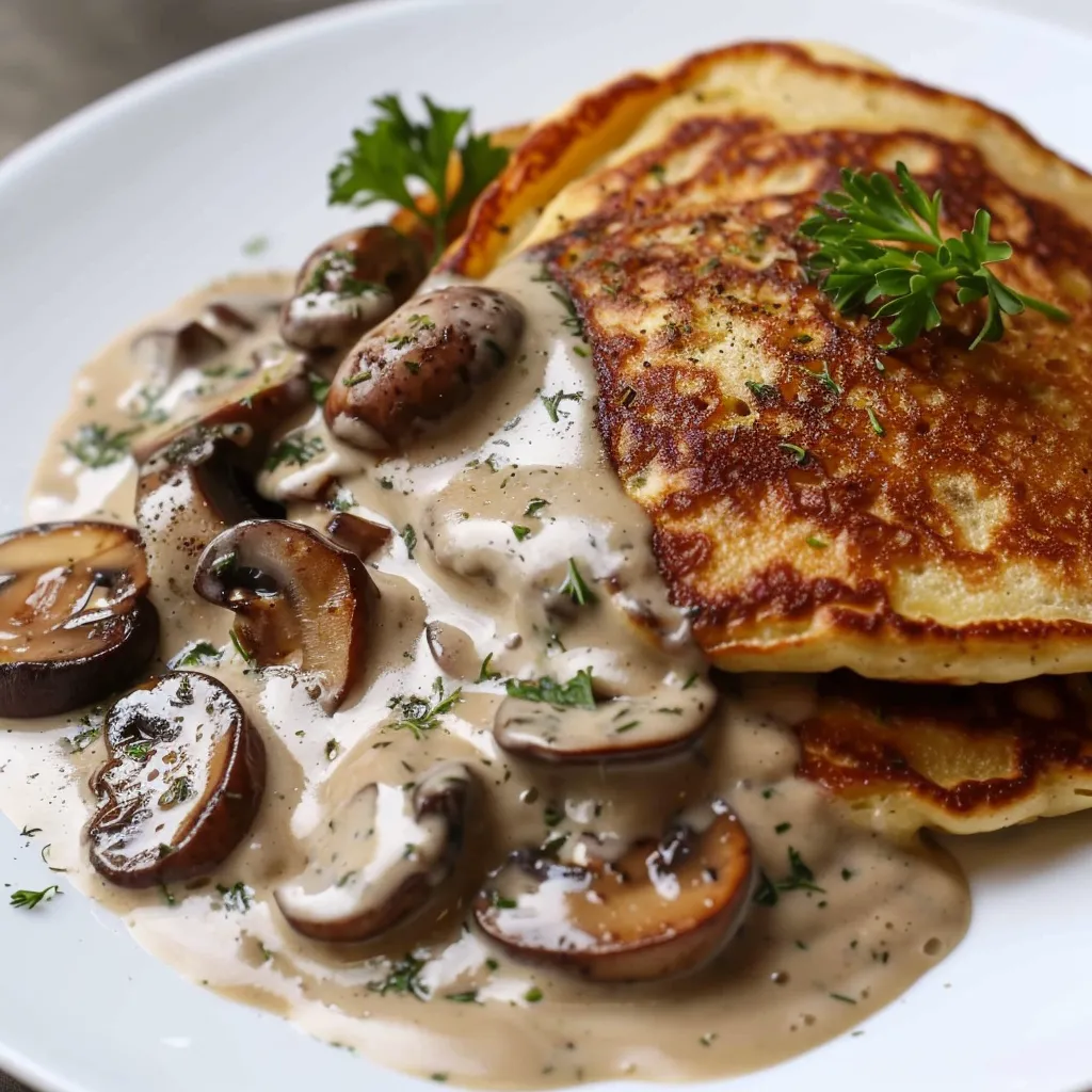 Pancakes crème champignons