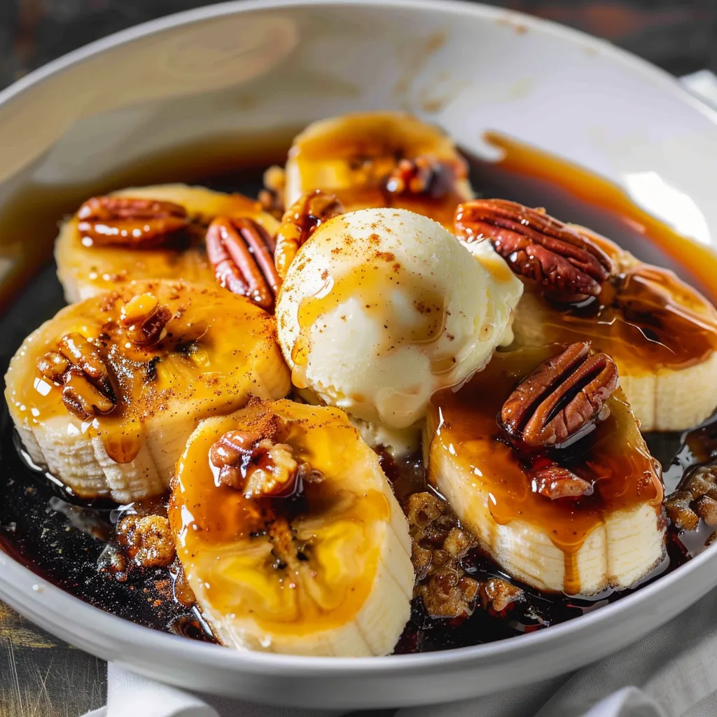 Bananes flambées au caramel et rhum