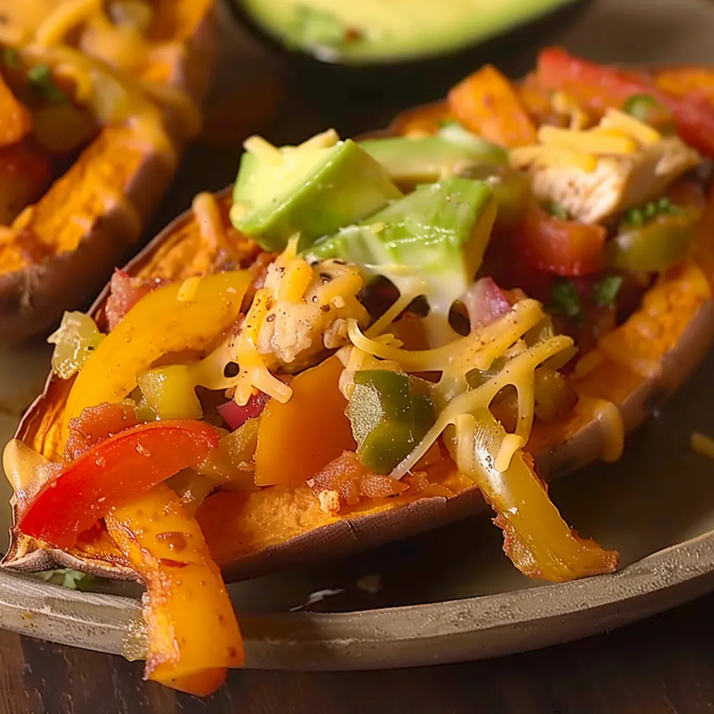 Savoureuses patates douces fajitas au micro-ondes