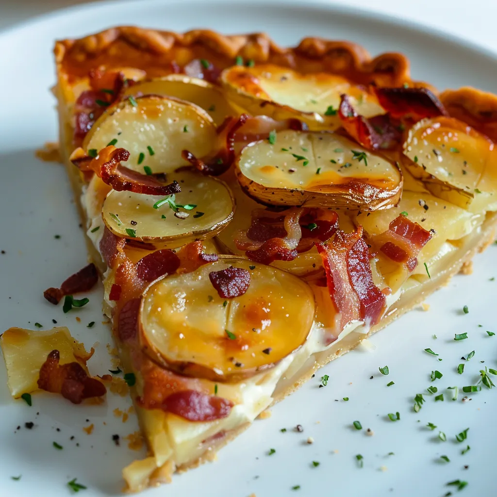 Tarte pommes de terre lardons