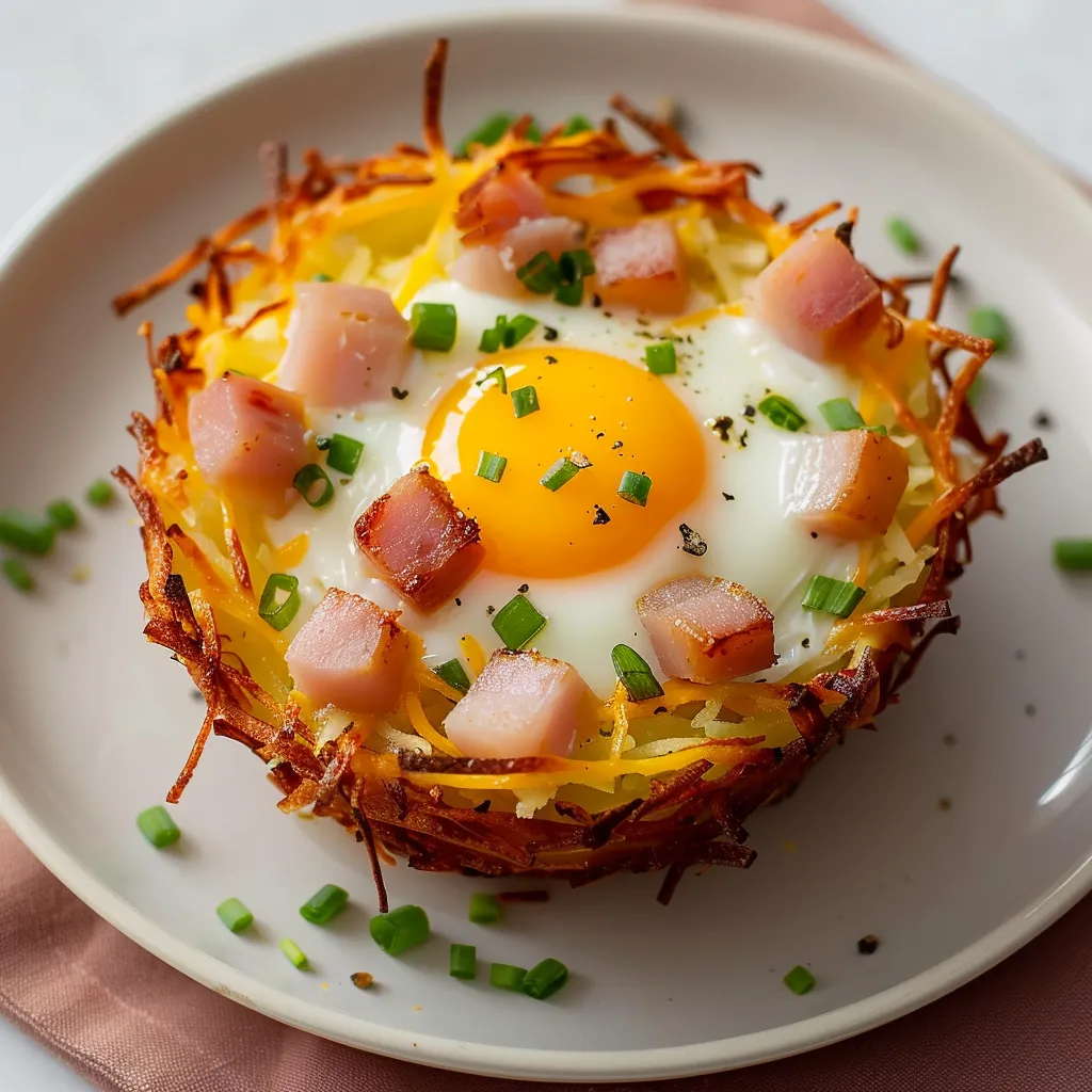 Préparer des nids savoureux avec pommes de terre, œufs et fromage
