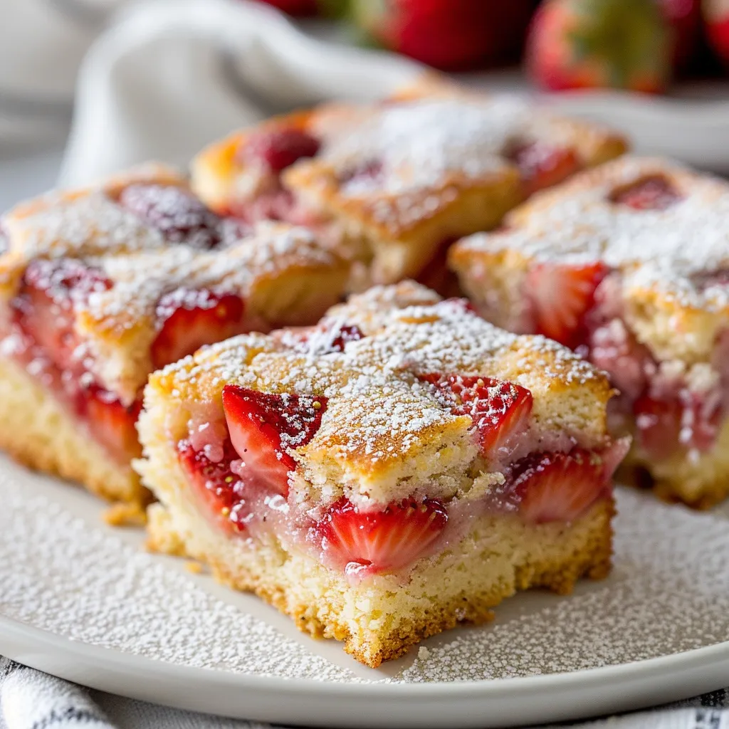 Dessert moelleux aux fraises fraîches