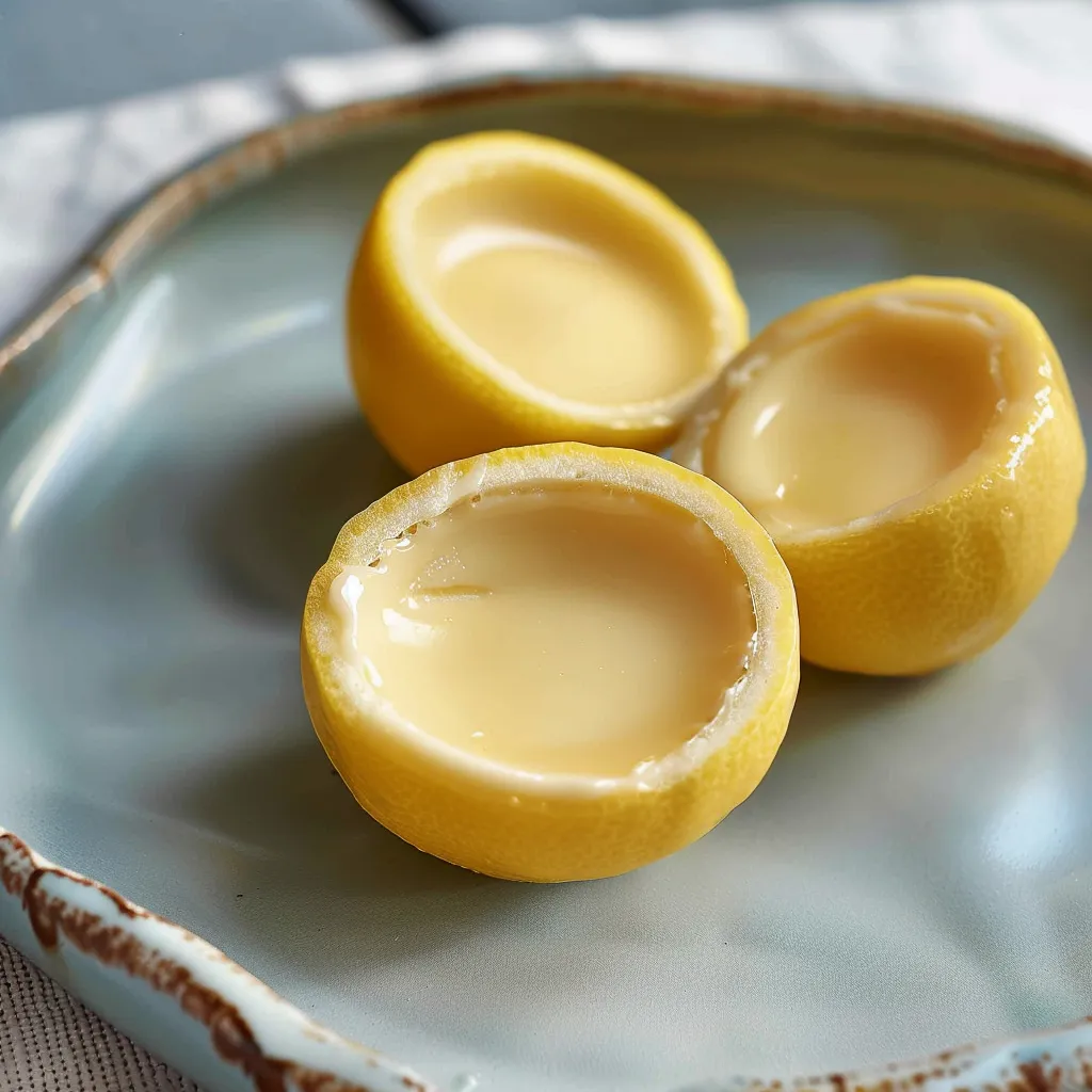 Demi-citrons garnis de crème