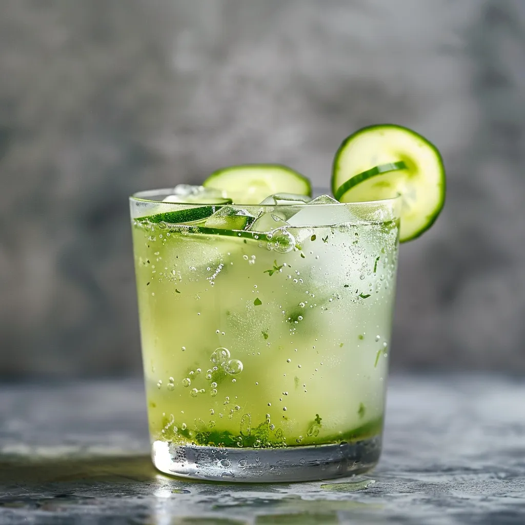 Mocktails tonic et concombre frais